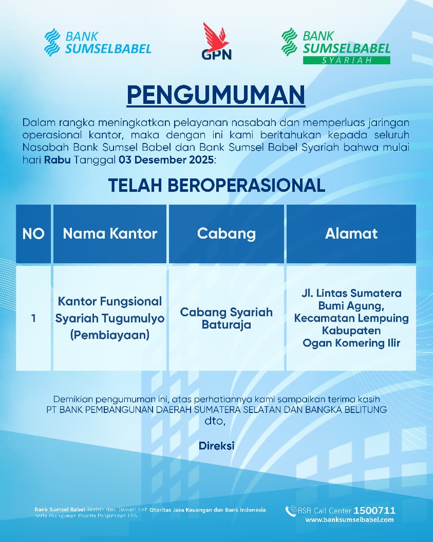 Pengumuman Jaringan Kantor